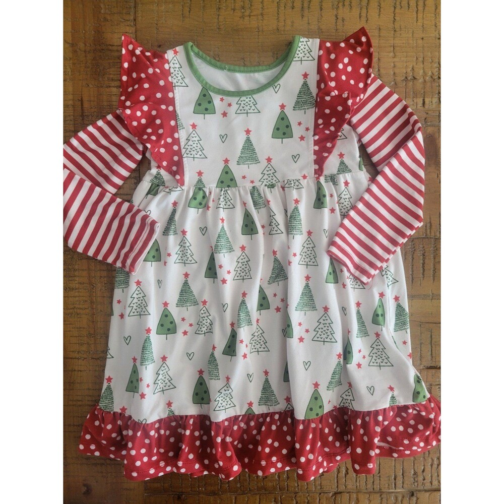 MILLIE LOVES LILY Christmas tree dress girls 5